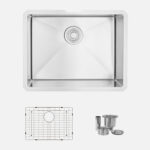Stylish 23'' Citrine Kitchen Sink, product view 1