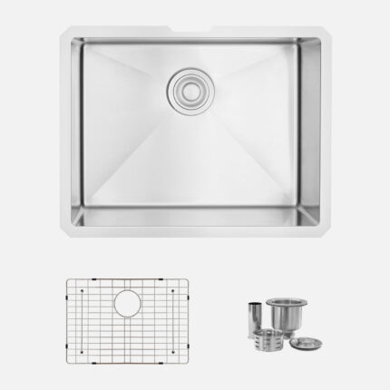 Stylish 23'' Citrine Kitchen Sink, product view 1
