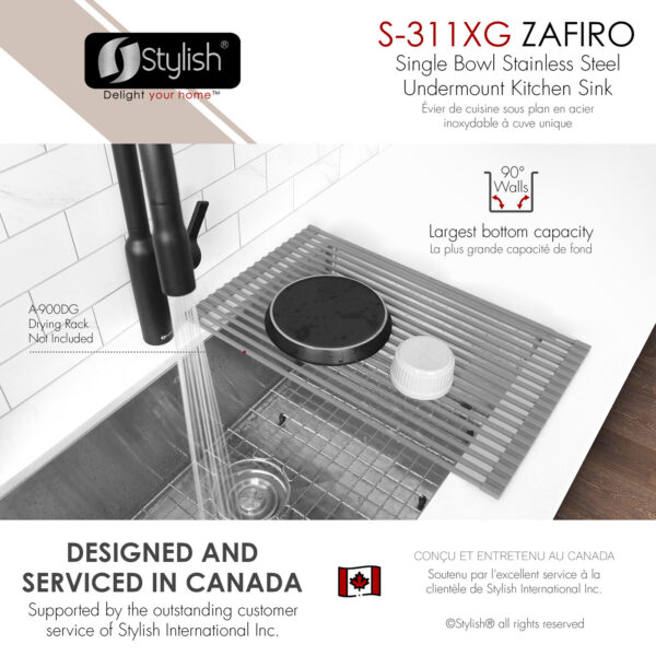 Stylish 30'' Zafiro Kitchen Sink, product view 6