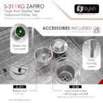 Stylish 30'' Zafiro Kitchen Sink, product view 7