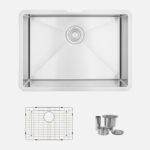 Stylish 25'' Teal Kitchen Sink, product view 1