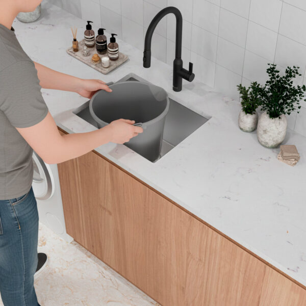 Stylish 22" Spinel Laundry Sink, product view 10