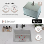 Stylish 22" Spinel Laundry Sink, product view 5