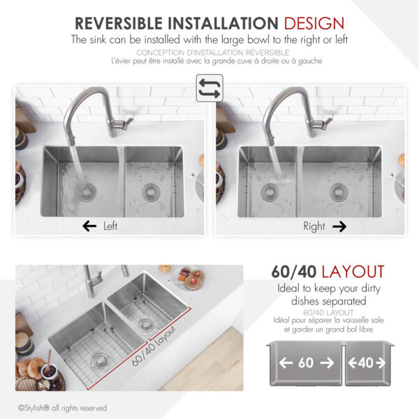 Stylish 33'' Beryl Kitchen Sink, product view 10