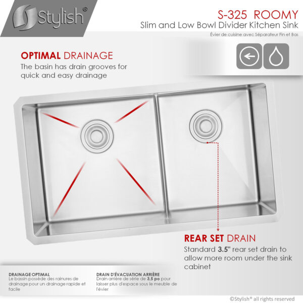 Stylish 32'' Roomy Kitchen Sink, product view 5
