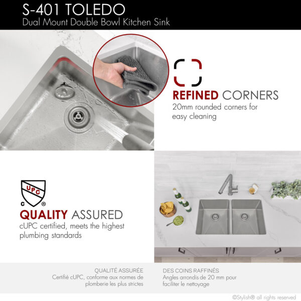 Stylish 31'' Toledo Kitchen Sink, product view 4