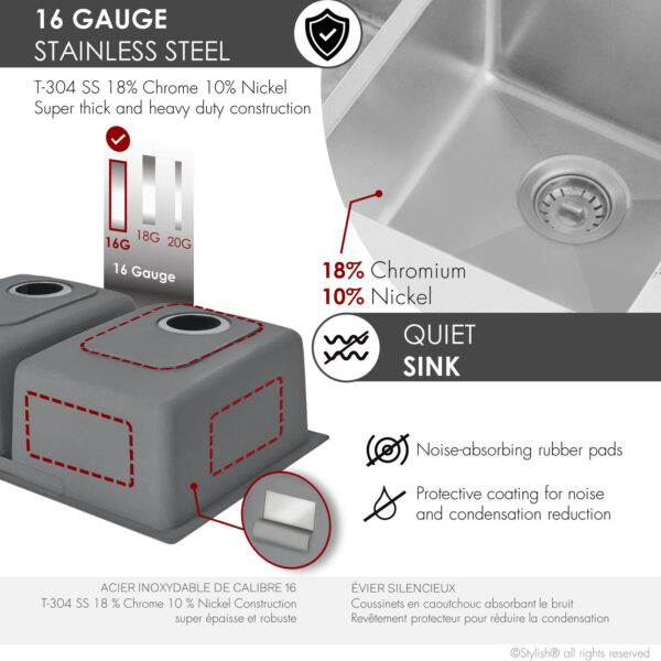 Stylish 31'' Toledo Kitchen Sink, product view 5