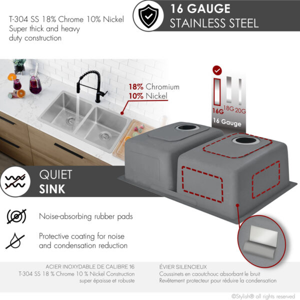 Stylish 31'' Toledo Kitchen Sink, product view 5