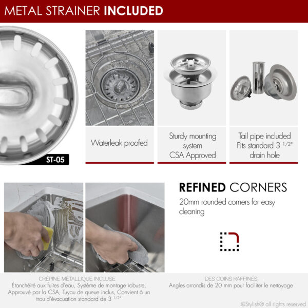 Stylish 31'' Valencia Kitchen Sink, product view 6