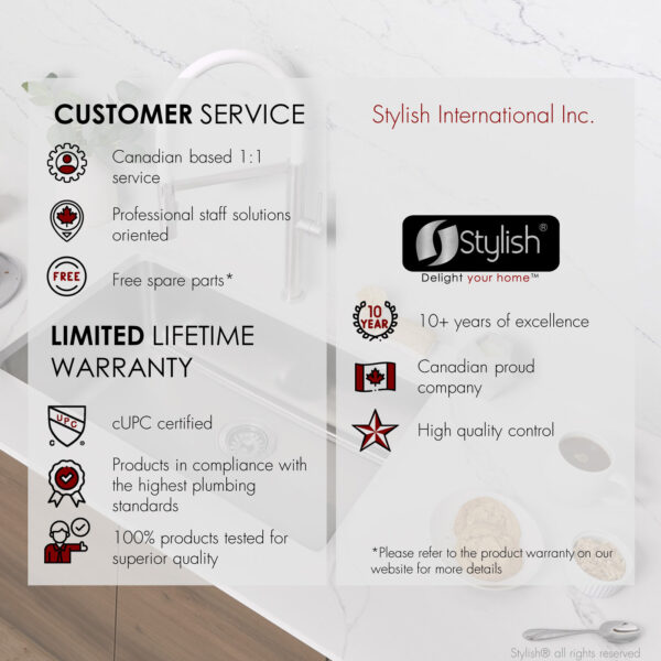 Stylish 27'' Olite Kitchen Sink, product view 13