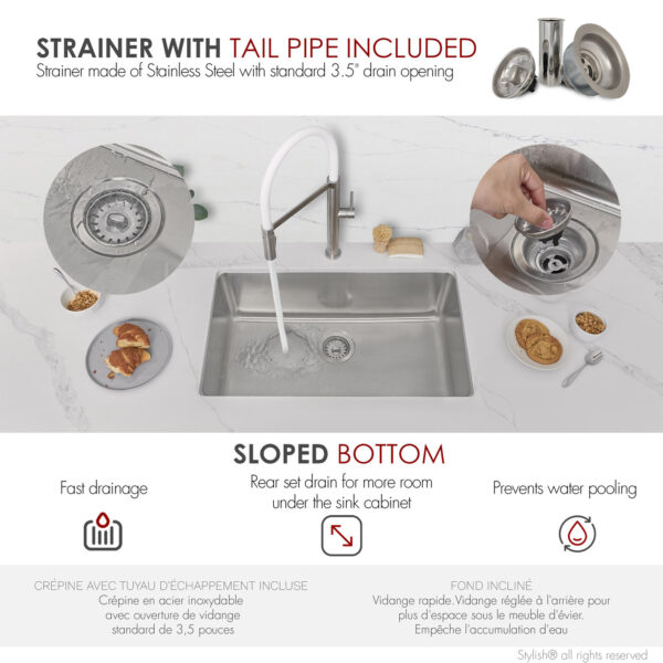 Stylish 30'' Malaga Kitchen Sink, product view 6