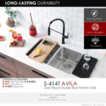 Stylish 29'' Avila Kitchen Sink, product view 3