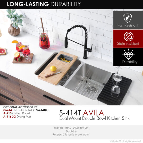 Stylish 29'' Avila Kitchen Sink, product view 3
