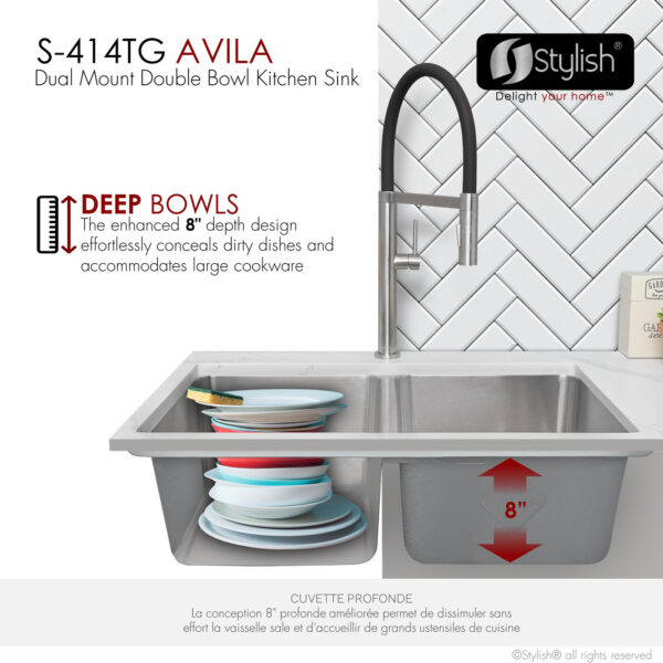 Stylish 29'' Avila Kitchen Sink, product view 11