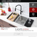 Stylish 29'' Avila Kitchen Sink, product view 3