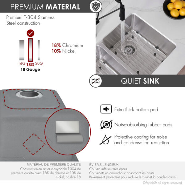 Stylish 29'' Avila Kitchen Sink, product view 5