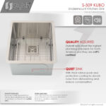 Stylish 16'' Kubo Kitchen Sink, product view 3