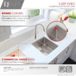 Stylish 16'' Kubo Kitchen Sink, product view 4