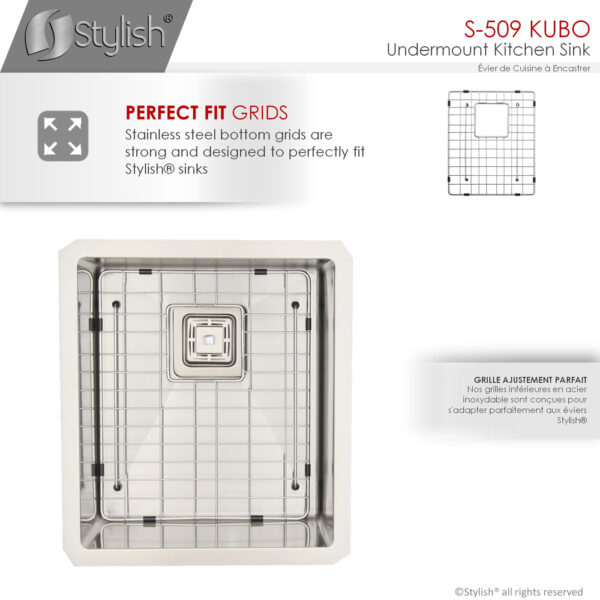 Stylish 16'' Kubo Kitchen Sink, product view 6