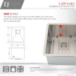Stylish 16'' Kubo Kitchen Sink, product view 8