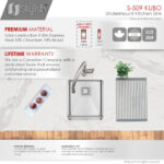 Stylish 16'' Kubo Kitchen Sink, product view 9