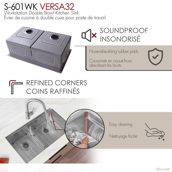 Stylish 32'' Versa32 Kitchen Sink, product view 5