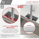 Stylish 33'' Versa33 Kitchen Sink, product view 12