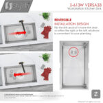 Stylish 33'' Versa33 Kitchen Sink, product view 13