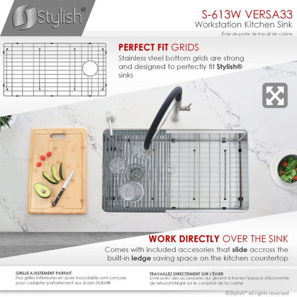 Stylish 33'' Versa33 Kitchen Sink, product view 6