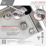 Stylish 33'' Versa33 Kitchen Sink, product view 7