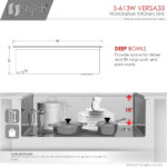 Stylish 33'' Versa33 Kitchen Sink, product view 8