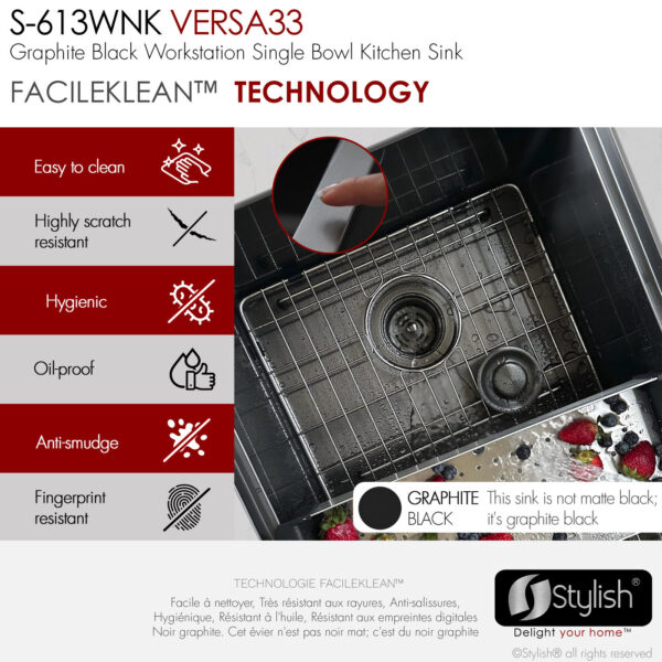 Stylish 33'' Versa33 Kitchen Sink, product view 11