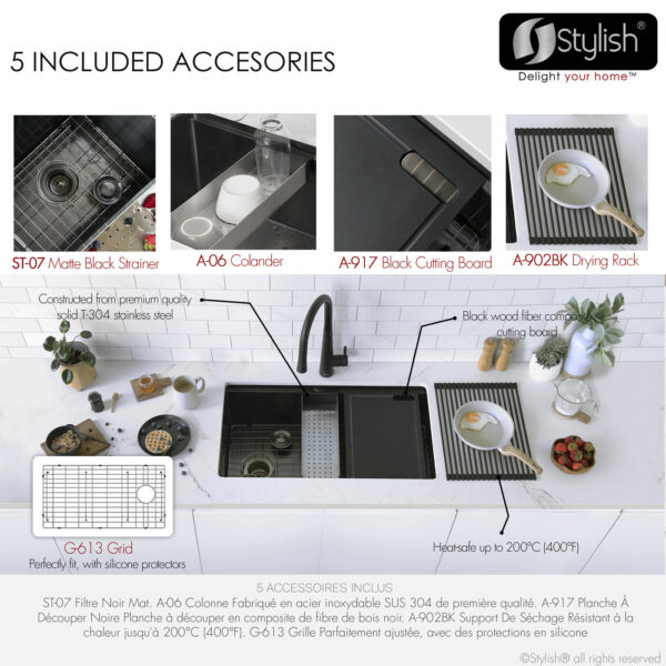 Stylish 33'' Versa33 Kitchen Sink, product view 12