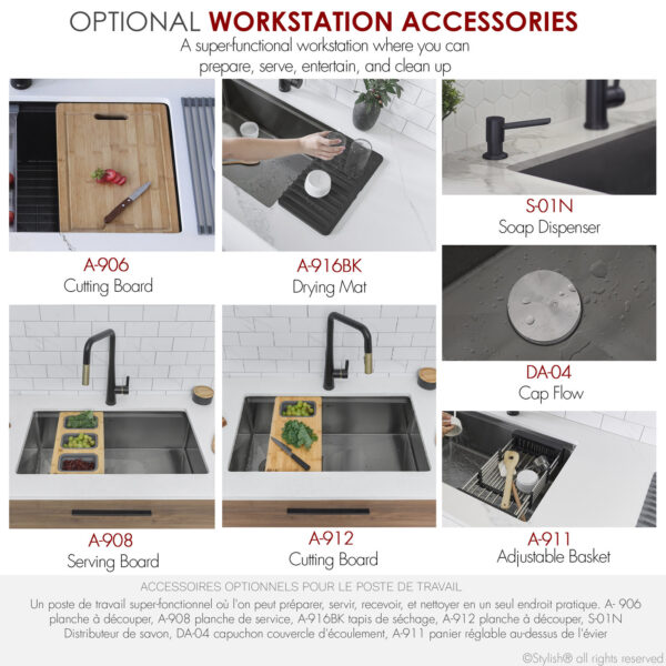 Stylish 33'' Versa33 Kitchen Sink, product view 13