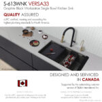 Stylish 33'' Versa33 Kitchen Sink, product view 4