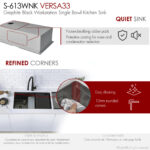 Stylish 33'' Versa33 Kitchen Sink, product view 5