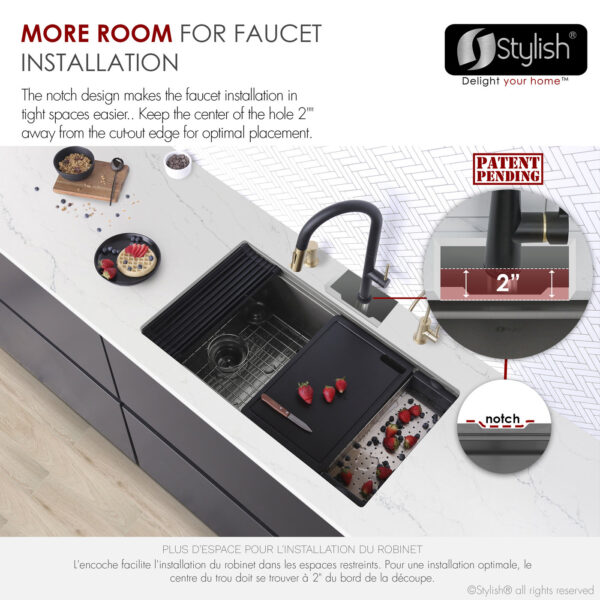 Stylish 33'' Versa33 Kitchen Sink, product view 8