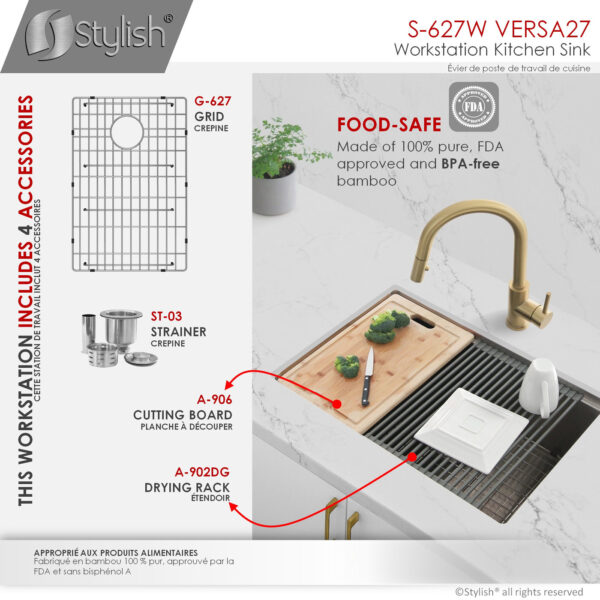 Stylish 27'' Versa27 Kitchen Sink, product view 11