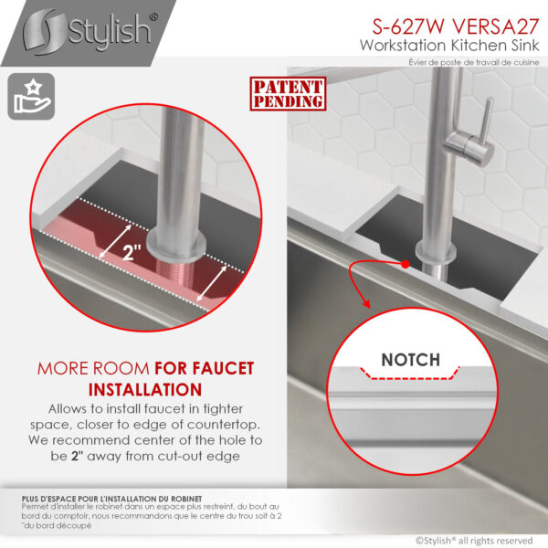 Stylish 27'' Versa27 Kitchen Sink, product view 12