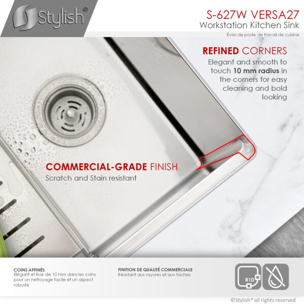 Stylish 27'' Versa27 Kitchen Sink, product view 4