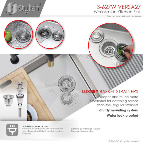 Stylish 27'' Versa27 Kitchen Sink, product view 7