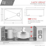 Stylish 27'' Versa27 Kitchen Sink, product view 8