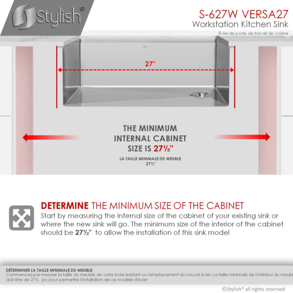 Stylish 27'' Versa27 Kitchen Sink, product view 9