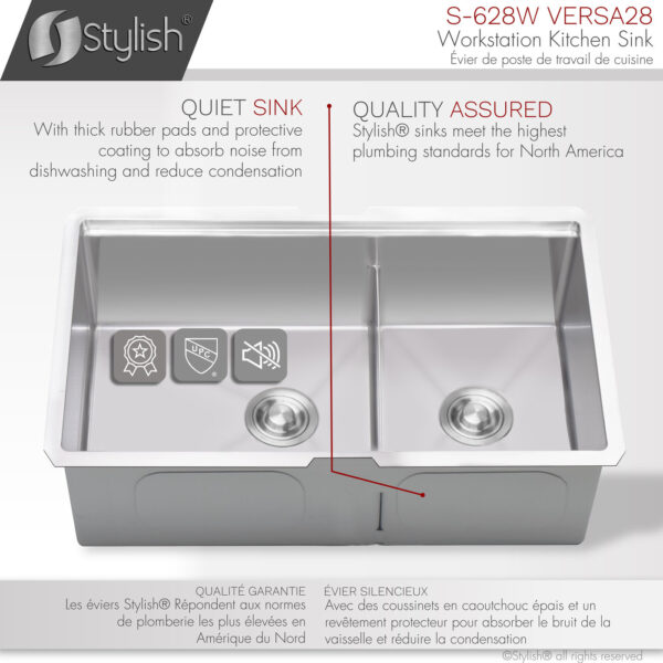Stylish 28'' Versa28 Kitchen Sink, product view 3