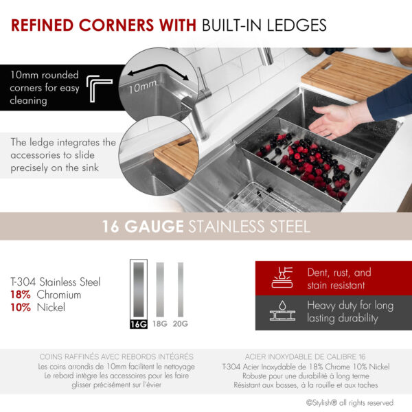 Stylish 36'' Versa36 Kitchen Sink, product view 3