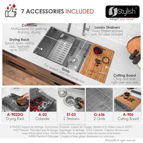 Stylish 36'' Versa36 Kitchen Sink, product view 6