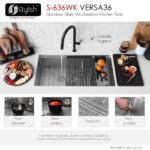 Stylish 36'' Versa Kitchen Sink, product view 11