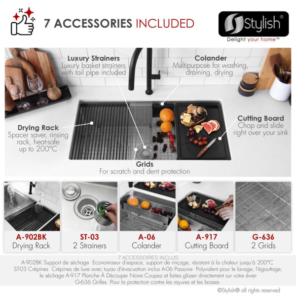 Stylish 36'' Versa Kitchen Sink, product view 6