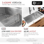 Stylish 36'' Versa Kitchen Sink, product view 9
