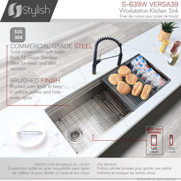 Stylish 39'' Versa39 Kitchen Sink, product view 4